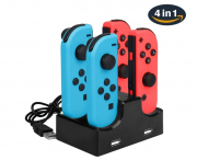 Nintendo Switch: 4in1 JoyCon Ladestation + 2x USB