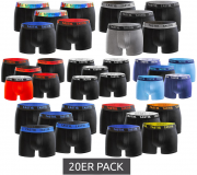 20er Pack TASTIQ Herren Boxershorts 95% Baumwolle in vielen Farben