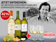 Kennenlernpaket Fran&ccedil;ois Lurton aus S&uuml;dfrankreich + 4 Spiegelau Wei&szlig;weingl&auml;ser gratis nur 39,94 &euro;