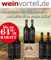 Bei Weinvorteil jetzt bis zu 64% Rabatt auf Weine in Holzkisten, als Geschenk perfekt!