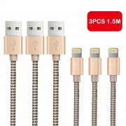3xOTISA 1.5M Nylon iPhone Datenkabel mit Lightning Stecker bei@amazon - 8,49&euro;