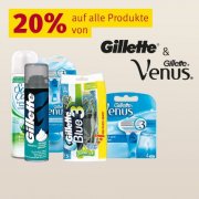 20% auf Gilette und Venus Produkte bei Rossmann
