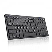 TeckNet X315 Ultra Slim Kabellose Mini Tastatur (QWERTZ, 2.4 GHz, 84 Tasten) Schwarz