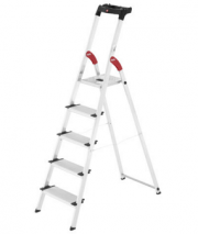 Hailo 8040-507 Alu-Sicherheits-Haushaltsleiter mit 5 Stufen + Ablageschale nur 59,99 Euro