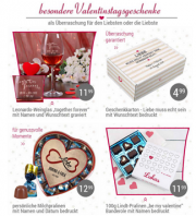 Bald ist Valentinstag! Bei Geschenke Online findet ihr garantiert immer etwas Passendes!