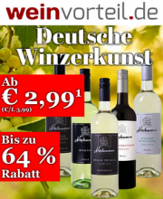 Bis zu 64% Rabatt auf deutsche Winzerkunst bei Weinvorteil, Weine schon ab 2,99 Euro