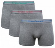 3er Pack Herren Boxershorts von Bruno Banani in Cotton Grau f&uuml;r nur 17,99 Euro statt 28 ,00Euro!