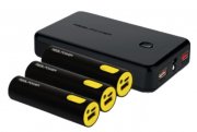 REALPOWER Family-Pack PB-17800 Mobile Ladeger&auml;t 1x 10.000 mAh, 3x 2.600 mAh Schwarz