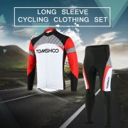 Radtrikot Herren Set Schnell Trocken Langarm-Radfahren Jersey mit Hose f&uuml;r 29,99&euro;