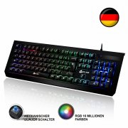 KLIM Domination DEUTSCHE Mechanische RGB QWERTZ Tastatur bei@amazon 