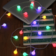 10 Meter lange bunte 100er LED Globe Lichterkette von Denknova mit Gutscheincode nur 12,66 Euro