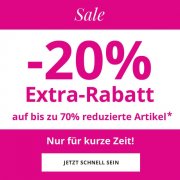 -20% extra Rabatt auf schon bis zu 70% reduzierte Artikel bei Bonita