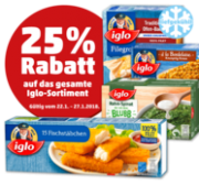 25% auf das gesamte Iglo Sortiment bei Penny