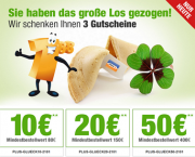 NUR HEUTE bei Plus: Mit verschiedenen Mindestbestellwerten bis zu 50 Euro Rabatt absahnen
