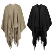 Kate Storm Poncho f&uuml;r Damen in Beige oder Schwarz je nur 18,85 Euro inkl. Versand 
