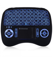 Alfawise KP-810-21T-RGB Wireless Tastatur mit Touchpad Maus in Schwarz nur 7,82 Euro 
