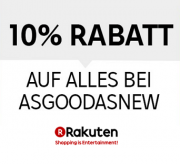 10% Rabatt auf alles bei Rakuten von AsGoodAsNew ohne Maximalrabatt! Es lohnt sich!