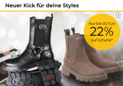 22% Rabatt auf alle Schuhe bei Baur