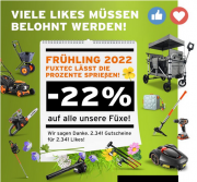 22% Rabatt auf das komplette Sortiment bei Fuxtec
