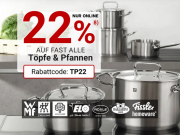 22% Rabatt auf fast alle T&ouml;pfe & Pfannen bei Zurbr&uuml;ggen