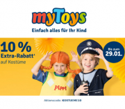 Helau! Mit Gutscheincode gibts 10% Extra-Rabatt auf Kost&uuml;me f&uuml;r Kids bei myToys 