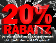 Gro&szlig;er RABATTZ bei Teufel mit einem Rabatt von 20% auf fetten Sound!