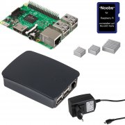 Raspberry Pi 3B Bundle (Raspberry Pi, Geh&auml;use, Netzteil, K&uuml;hlk&ouml;rper, SD-Karte) 