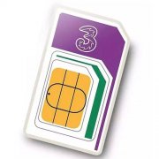 3 PAYG 4G Trio Data SIM Packet, voraufgeladen mit 12GB