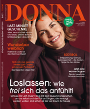  Miniabo der Zeitschrift Donna mit 6 Ausgaben f&uuml;r 22,20 Euro und dazu 20,- Euro Verrechnungsscheck