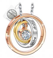 PAULINE & MORGEN "Mama, ich liebe dich" Kette f&uuml;r Damen mit SWAROVSKI Steinen @Amazon