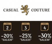 Casual Couture winkt zum Wochenendstart mit 20% Rabatt! Sonntag sogar 30% Rabatt!