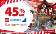 Bis zu -45% auf Marken wie z.B. Lego, Playmobil, Barbie bei Spiele Max 