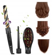 ACEVIVI 3-in-1 Lockenstab Curler mit Keramikbeschichtung Haarb&uuml;rste 3 Aufs&auml;tzen nur 33,99 &euro;