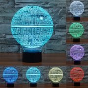 Verschiedene 3D LED Lampen mit Farbwechsel (z.B. Todesstern) 