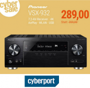 Pioneer VSX-932 7.2 AV Receiver mit 4K + AirPlay nur bis morgen f&uuml;r 289,00 Euro inkl. Versand