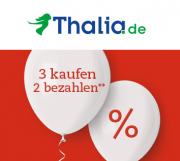 Leseratten aufgepasst! Bei Thalia 3 Taschenb&uuml;cher kaufen und nur 2 bezahlen!