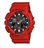 Casio G-Shock Ana/Digi Herren Uhr Rot GA-100B-4AER 59,40 &euro; statt 65,34 &euro;