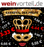 Bei Weinvorteil gibts nun n&auml;rrische Preis ab 3,33 Euro f&uuml;r Spitzenweine