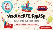 15% Rabatt auf alle Snacks bei Zooroyal
