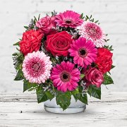 Blumenstrau&szlig; "Du bist die Beste" + Glasvase +Lieferung bei Lidl f&uuml;r 25,49&euro; anstatt 29,99&euro;