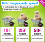 Nur noch heute bis zu 50 Euro Rabatt bei GartenXXL sparen