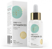 100% Pflanzliches Vitamin D3 - Hochdosiert mit 2000 IE pro Tropfen 50 ml nur 12,45 Euro