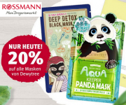 Nur online und heute bei Rossmann: 20% Rabatt auf ALLE Dewytree Gesichtsmasken