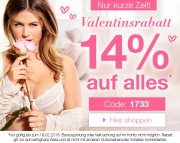 14% Valentinsrabatt auf Alles bei Ulla Popken