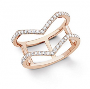 s.Oliver Damen-Ring aus 925 Sterling Silber in Ros&eacute;vergoldung und wei&szlig;en Zirkonia nur 14,97 Euro