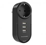 Praktische Steckdose mit 3 USB Anschl&uuml;ssen von RAVPower nur 12,99 Euro statt 17,99 Euro