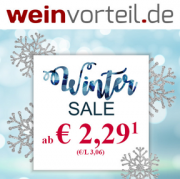 Wintersale mit bis zu 70% Rabatt bei Weinvorteil, leckere Tr&ouml;pfchen schon ab 2,29 Euro