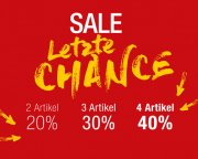 Letzte Sale-Tage bis zu 40% zus&auml;tzlich sparen bei Bekleidung bei Galeria Kaufhof