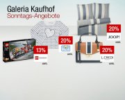 Sonntagsangebote bei Galeria Kaufhof bis zu 20% sparen z.B. bei WMF, Lego Technik
