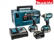 Makita DLX2131JX1 Bohr- und Schlagschrauber Set mit 3 Akkus und Tragekoffer f&uuml;r 308,90 Euro